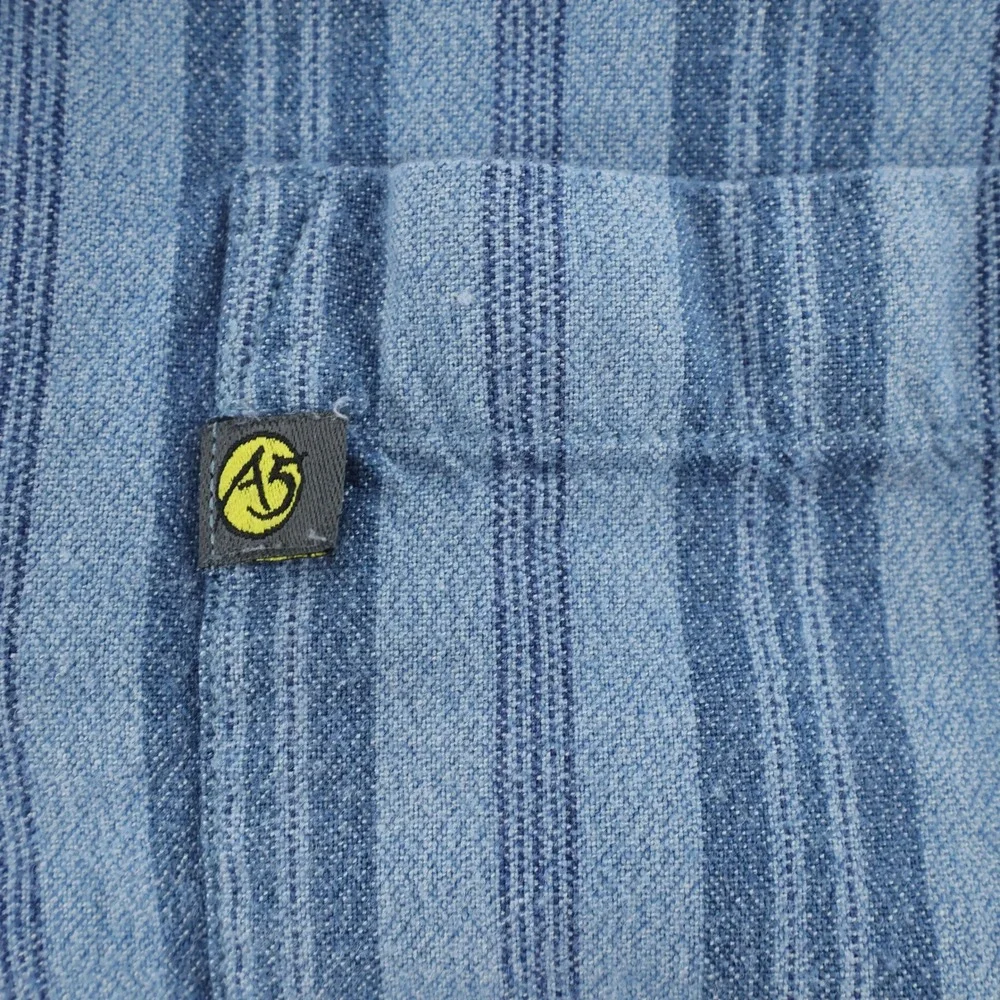 The North Face Lot of 2 A5 Series Mens M Short Sleeve Striped‎ Button Up Shirt